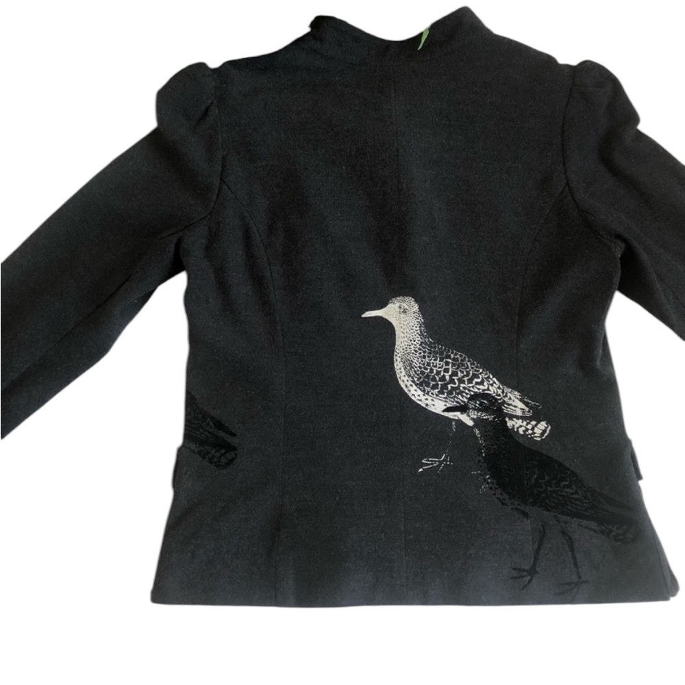 Rare Anthropologie Elevenses charcoal Feathered Friend size 8.